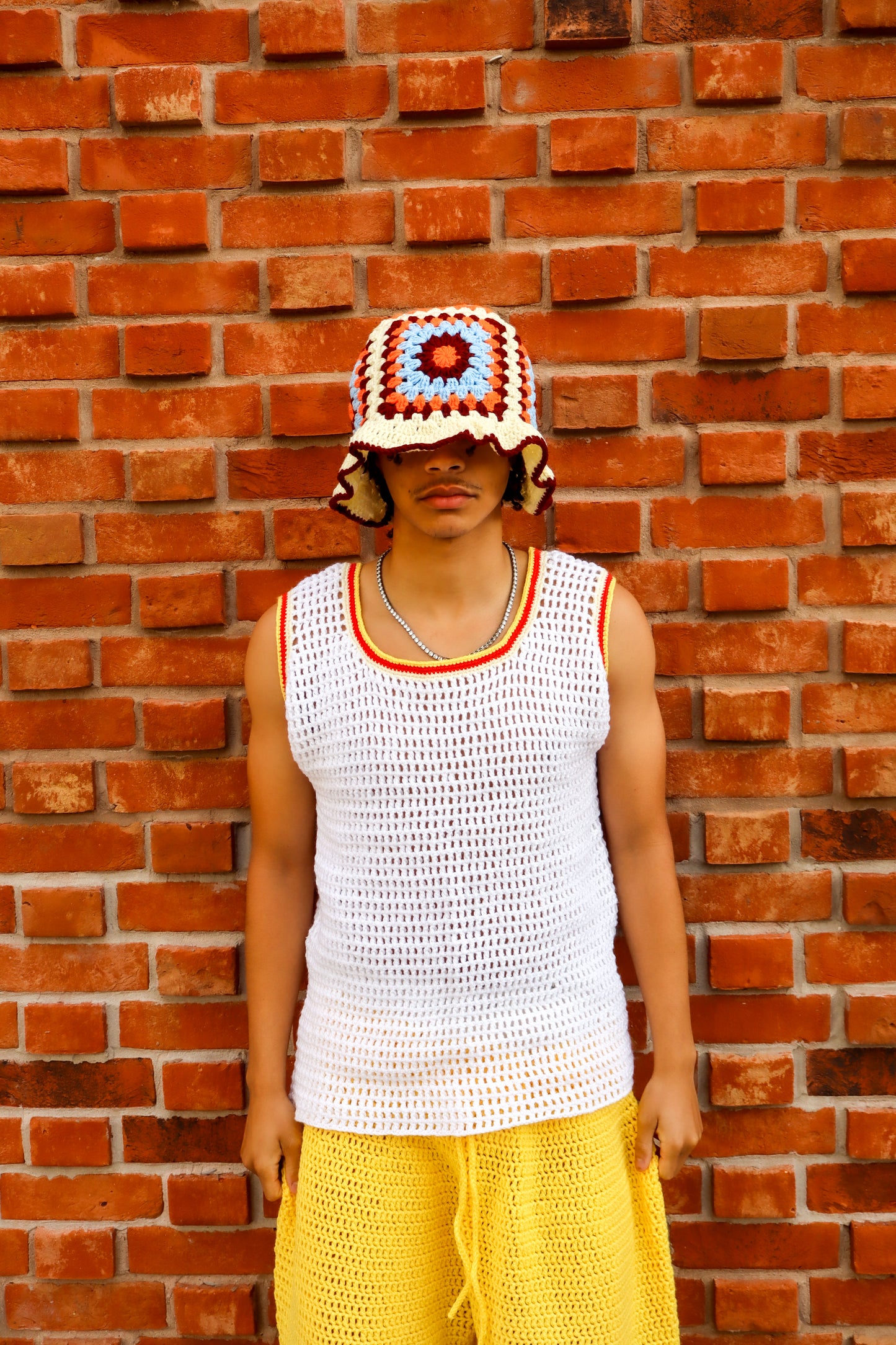 Retro Patchwork Bucket Hat